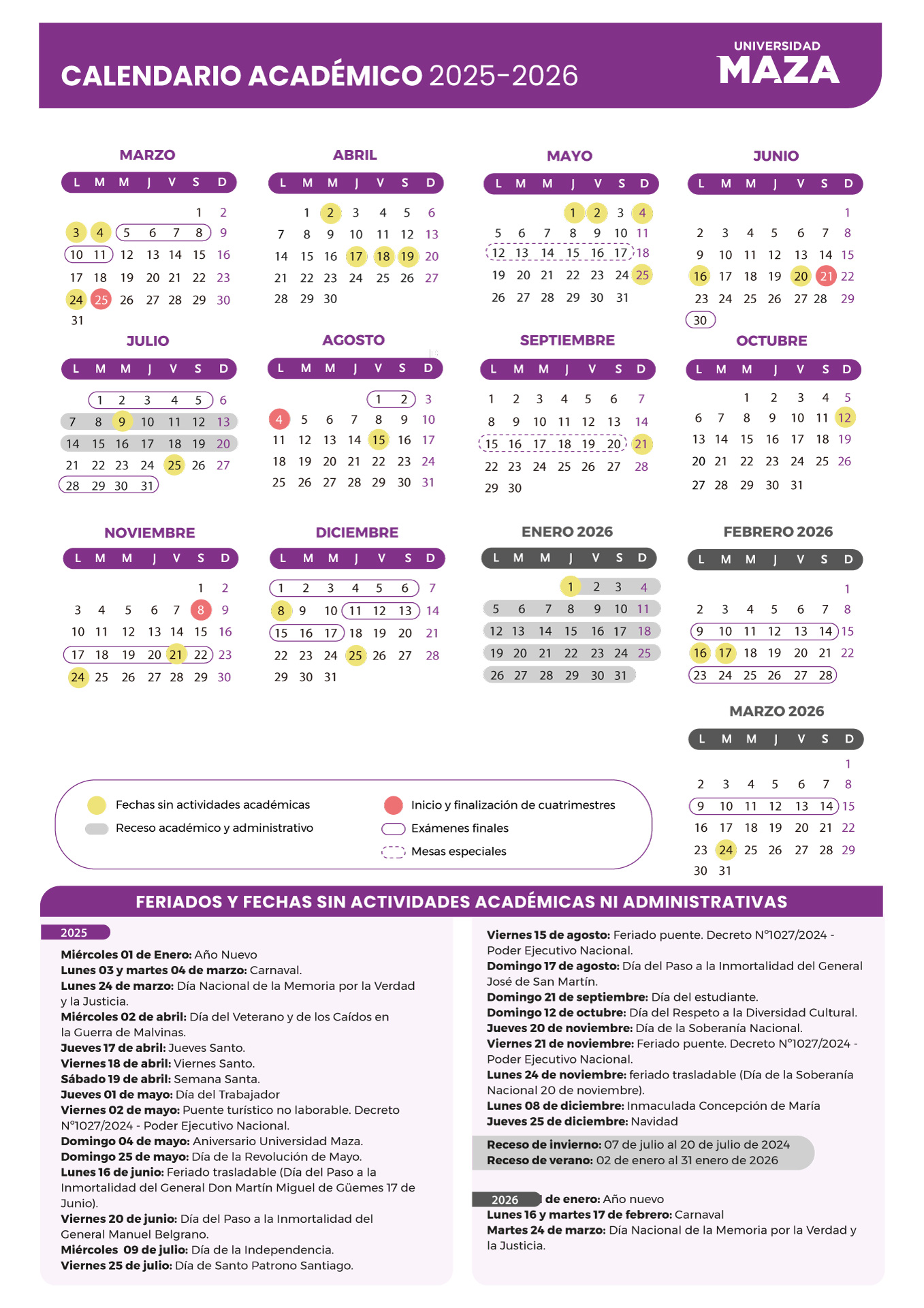 Calendario Acadmico