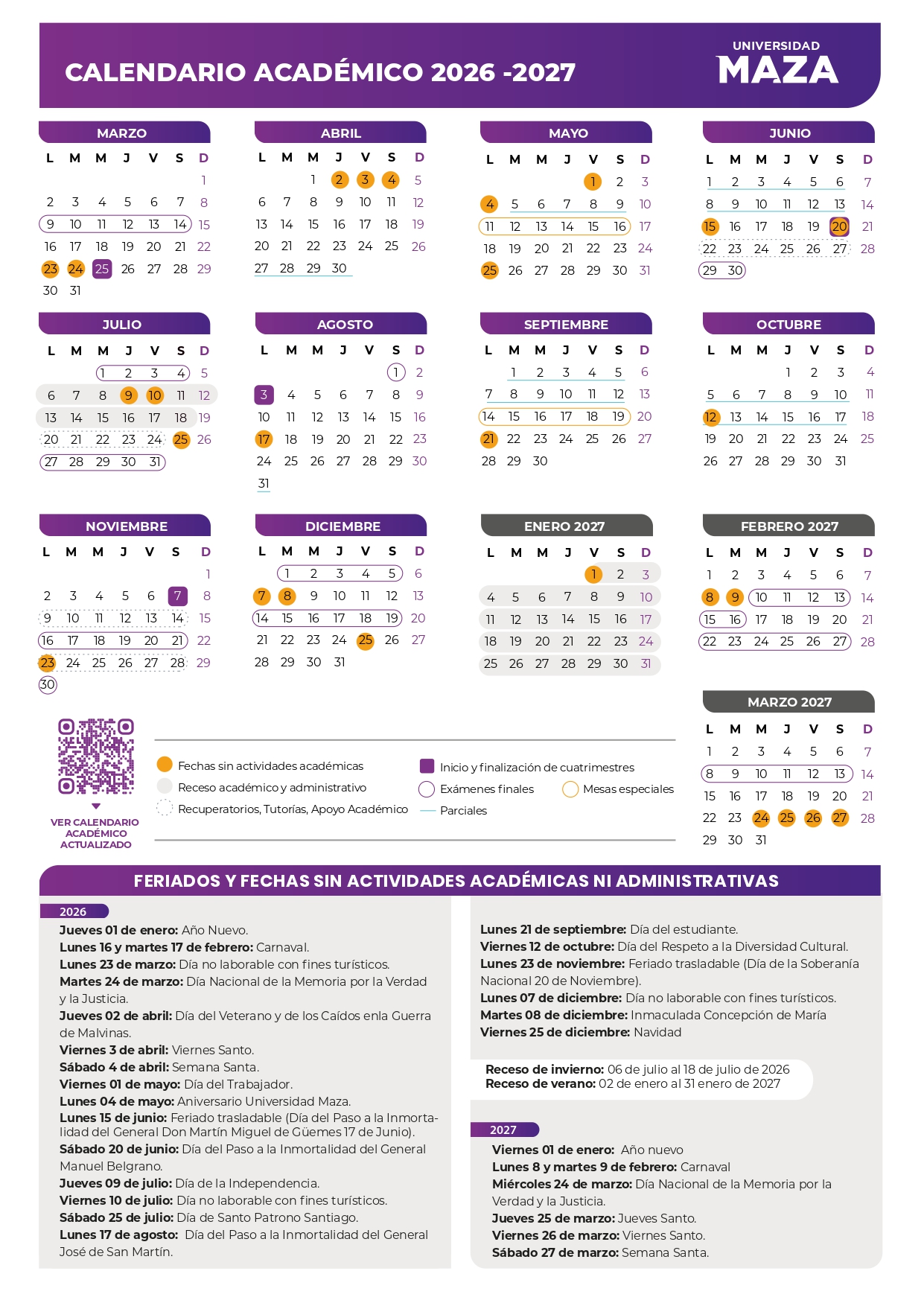 Calendario Acad�mico